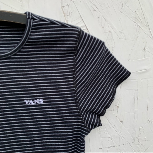 ☀️ VANS EMBROIDERED STRIPED & TEE | S #FML13004 - Picture 1 of 6
